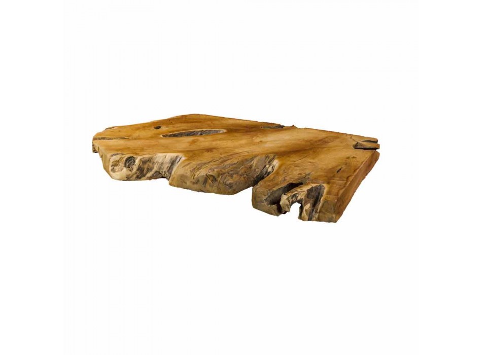 Tampo de banheiro suspenso em madeira maciça de teca, peça única - perfeito Viadurini
