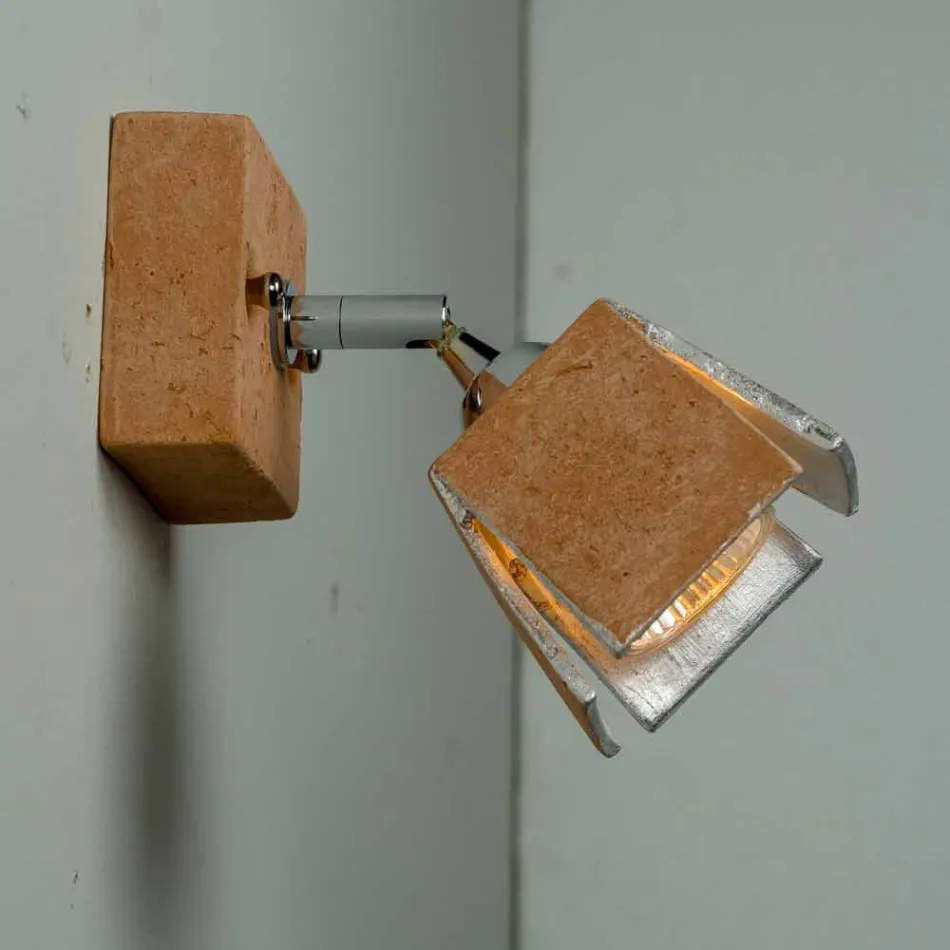 Toscot Piastra artesanal terracota arandela de parede 1 luz direcional Viadurini