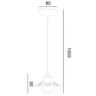 Candeeiro de suspensão em terracota Toscot Apuane sem roseta Fabricado na Toscana Viadurini