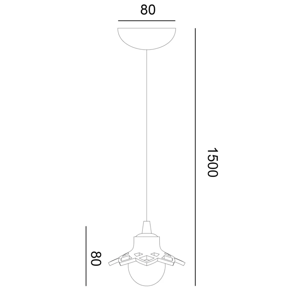 Candeeiro de suspensão em terracota Toscot Apuane sem roseta Fabricado na Toscana Viadurini