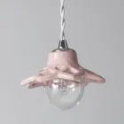 Candeeiro de suspensão em terracota Toscot Apuane sem roseta Fabricado na Toscana Viadurini