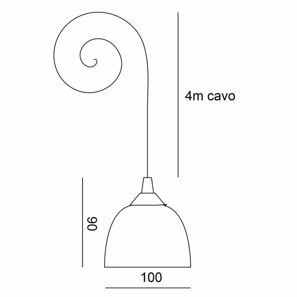 Luz pingente de terracota Toscot Apuane Viadurini