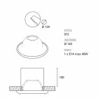 Farol embutido Toscot Battersea Ø14 cm fabricado na Toscana Viadurini