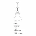 Lâmpada de suspensão de design de cerâmica Toscot Battersea Viadurini