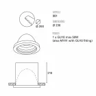 Toscot Carso farol embutido Ø23 cm fabricado na Toscana Viadurini