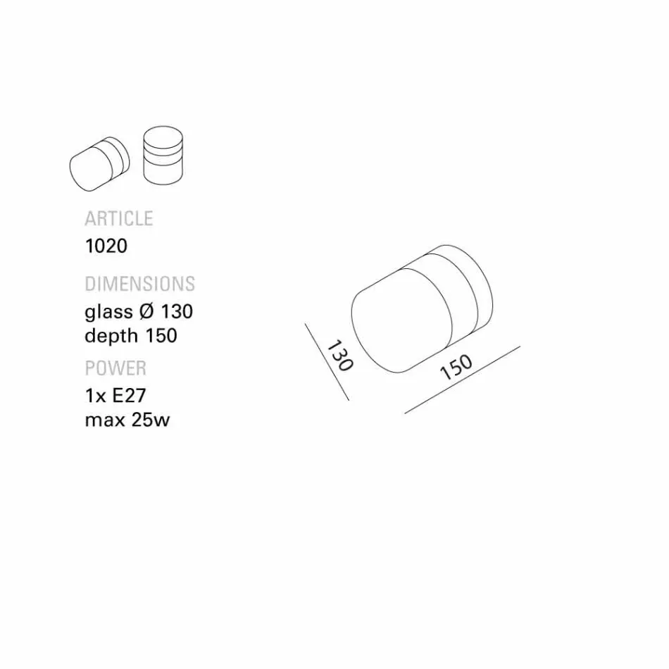 Toscot Chapeau! Lâmpada artesanal de parede / teto feita na Toscana Viadurini