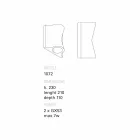 Toscot Lido applique exterior / design interior feito à mão na Itália Viadurini