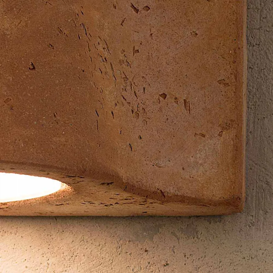 Candeeiro de parede em terracota Toscot Lido para interior e exterior fabricado em Itália Viadurini