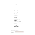 Candeeiro suspenso de terracota estilo contemporâneo Toscot Newton Viadurini