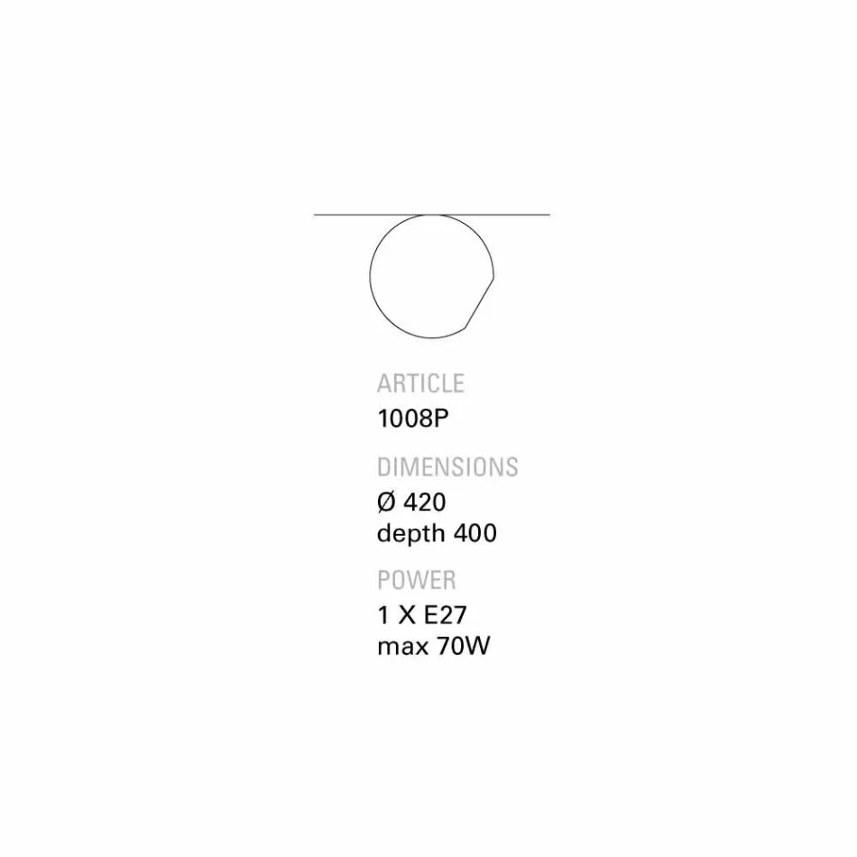 Candeeiro de tecto Toscot Newton / apliques de terracota oblíquos Viadurini