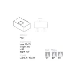 Toscot Smith Aplique LED de terracota para jardim, fabricado na Toscana Viadurini