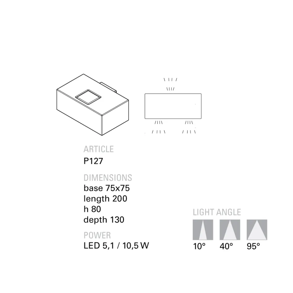 Toscot Smith Aplique LED de terracota para jardim, fabricado na Toscana Viadurini