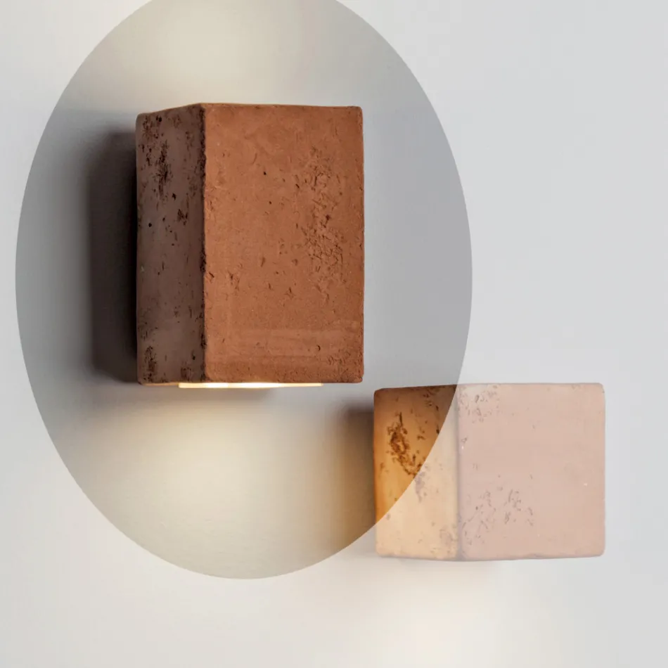 Aplique LED de jardim feito à mão em terracota Toscot Smith Viadurini