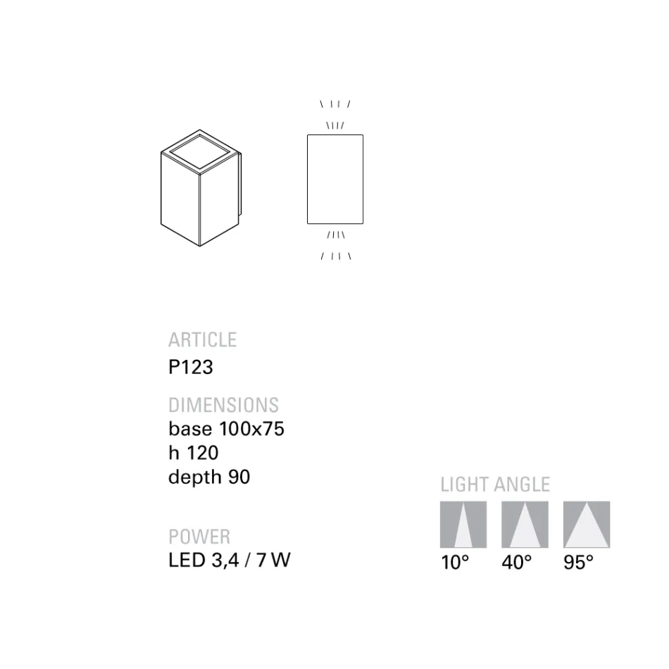 Toscot Smith aplique de parede LED de terracota feito à mão para jardim Viadurini