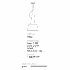 Lâmpada de suspensão de terracota artesanal Toscot Torino Viadurini