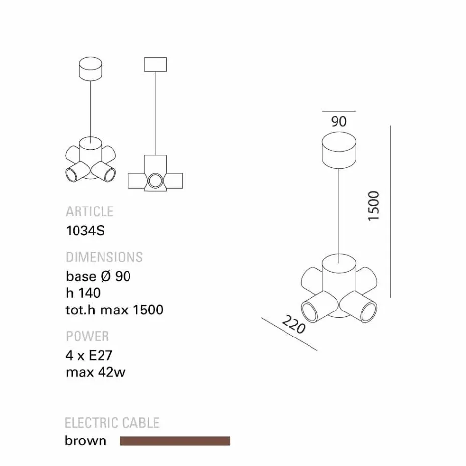 Toscot Traffic luminária de cerâmica feita na Toscana Viadurini