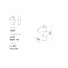 Candeeiro de parede Toscot Traffic com base de metal produzido na Toscana Viadurini