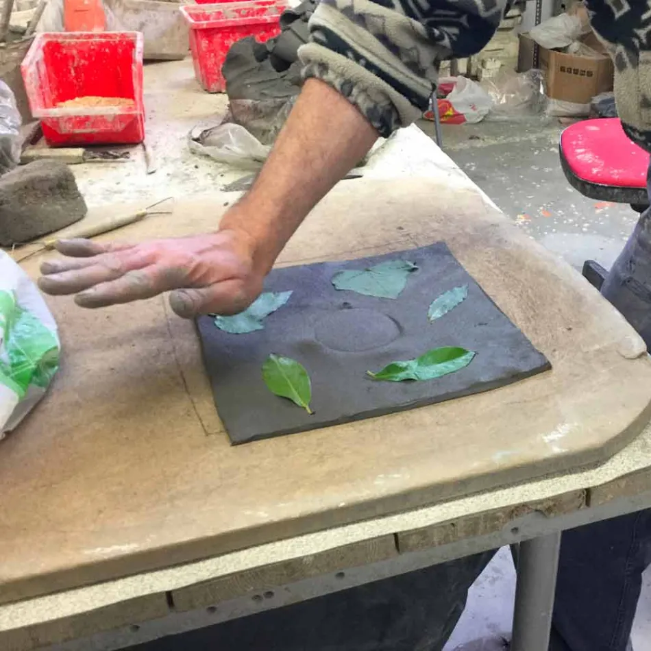 Lâmpada de parede projeto Toscot Vivaldi em terracota feita na Itália Viadurini