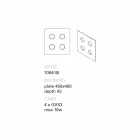 Lâmpada de parede projeto Toscot Vivaldi em terracota feita na Itália Viadurini