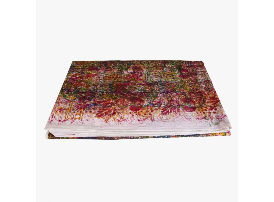 Toalha de mesa de algodão artesanal Peça artesanal com estampa exclusiva - Viadurini by Marchi Viadurini