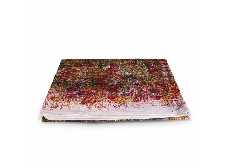 Toalha de mesa de algodão artesanal Impressão artesanal de uma peça - Marcas Viadurini
