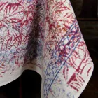 Toalha de mesa de arte italiana com uma peça de algodão estampado à mão - Marcas Viadurini