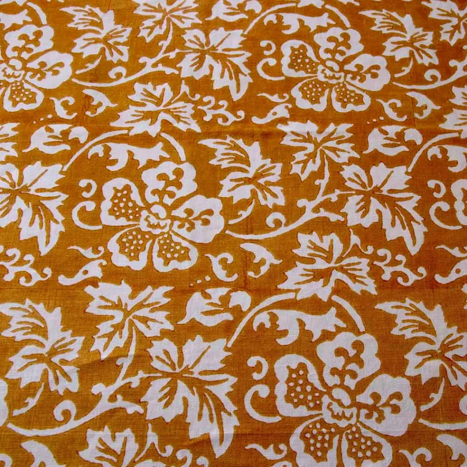 Toalha de mesa de linho artesanal italiana 100% com estampa de uma peça - Marcas Viadurini