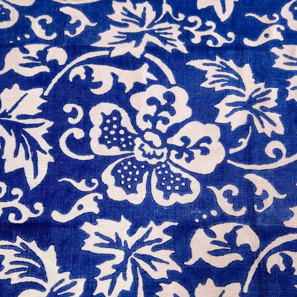 Toalha de mesa de linho artesanal italiana 100% com estampa de uma peça - Marcas Viadurini