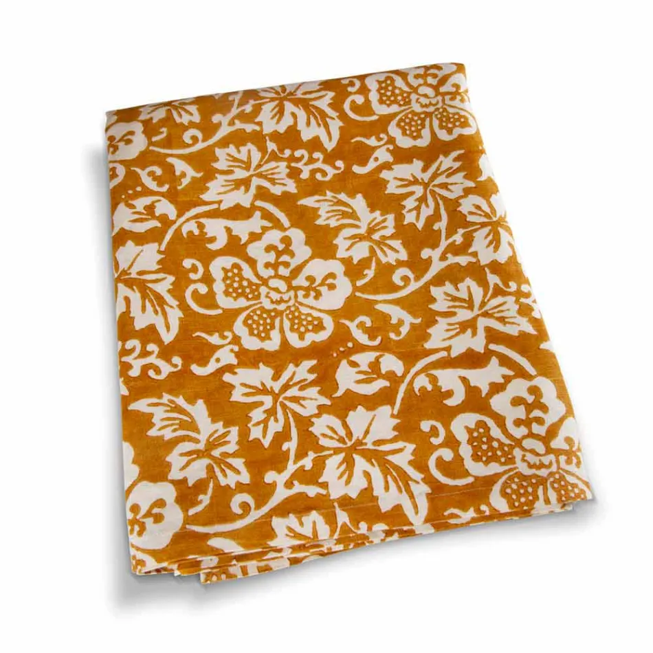 Toalha de mesa de linho artesanal italiana 100% com estampa de uma peça - Marcas Viadurini