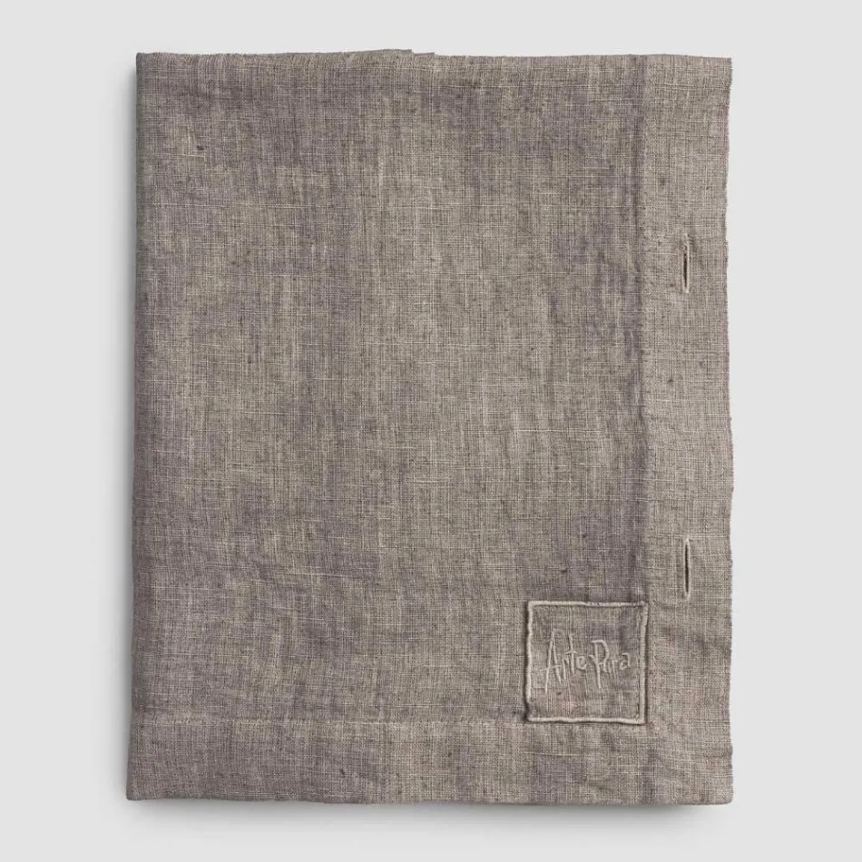 Toalha de Mesa Retangular de Linho com Casas de Botão e 10 Botões, Luxo - Mediterrâneo Viadurini