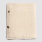 Toalha de Mesa Retangular de Linho com Casas de Botão e 12 Botões Luxo - Mediterrâneo Viadurini