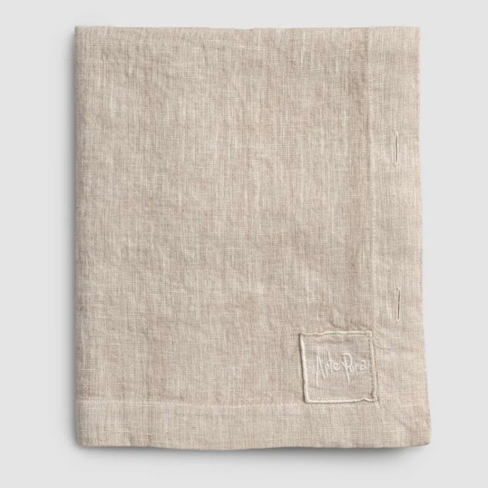 Toalha de Mesa Retangular de Linho com Casas de Botão e 12 Botões Luxo - Mediterrâneo Viadurini