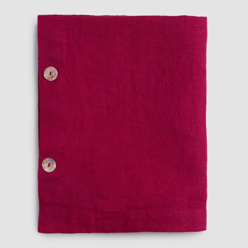 Toalha de Mesa Retangular de Linho com Casas de Botão e 12 Botões Luxo - Mediterrâneo Viadurini