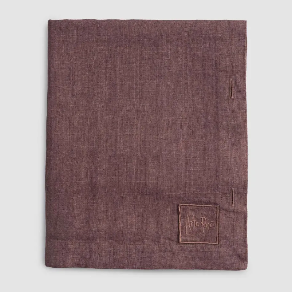 Toalha de Mesa Retangular de Linho com Casas de Botão e 12 Botões Luxo - Mediterrâneo Viadurini