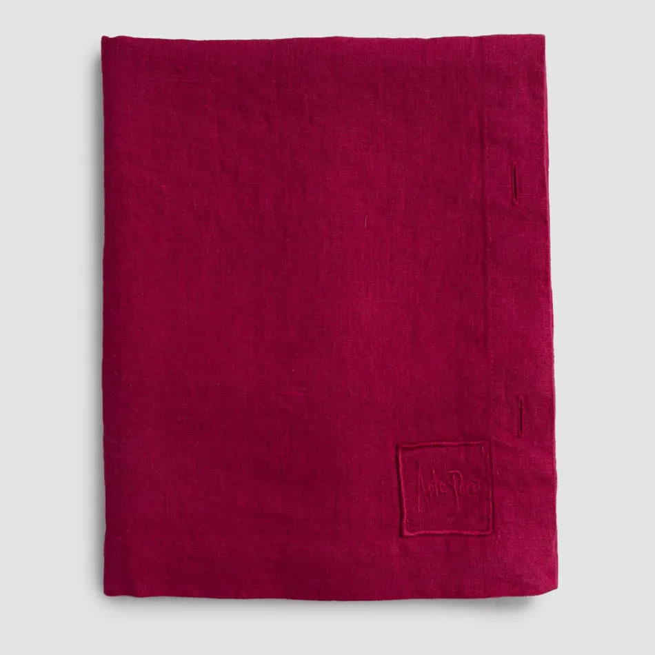 Toalha de Mesa Retangular de Linho com Casas de Botão e 12 Botões Luxo - Mediterrâneo Viadurini