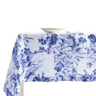 Toalha de mesa de linho estampada e lavável com um exuberante desenho floral - Caress Viadurini