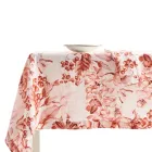 Toalha de mesa de linho estampada e lavável com um exuberante desenho floral - Caress Viadurini