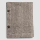 Toalha de mesa modular luxuosa de linho colorido com casas de botão e 12 botões - Mediterrâneo Viadurini