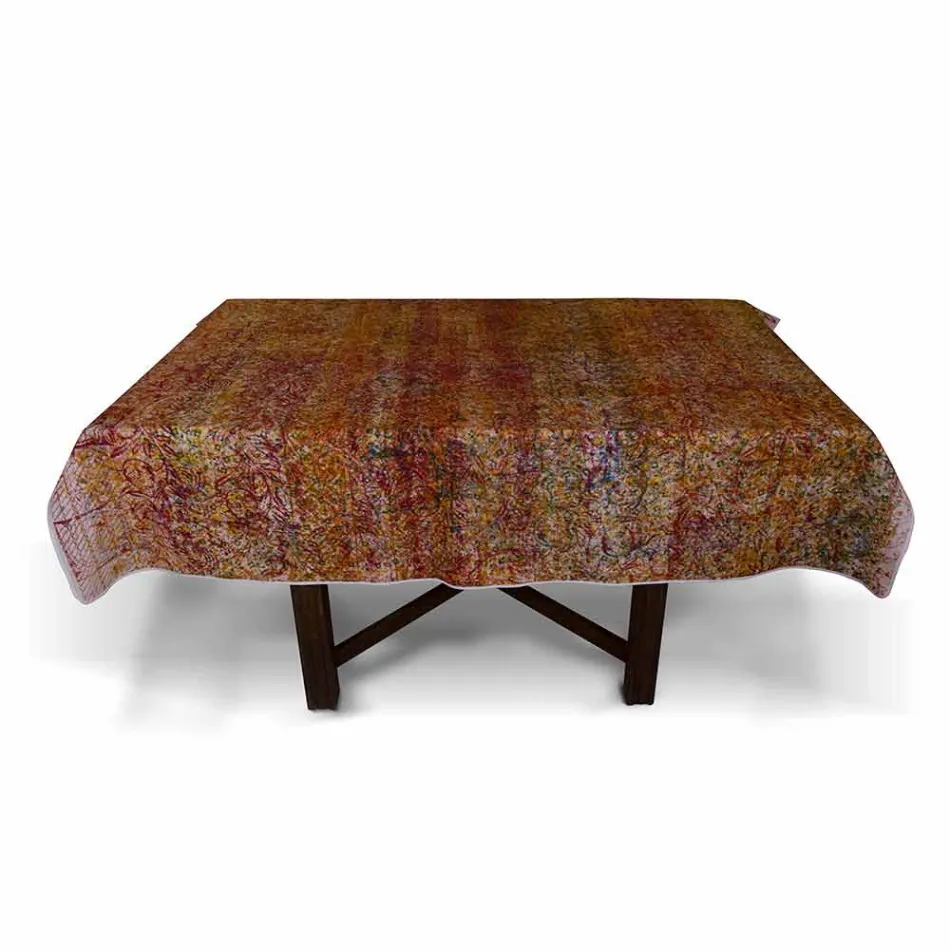 Toalha de mesa artesanal italiana de alta qualidade em algodão estampado à mão - marcas registradas Viadurini