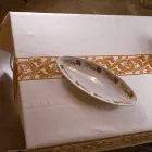 Toalha de mesa de linho e algodão estampada italiana altamente trabalhada - Marcas Viadurini