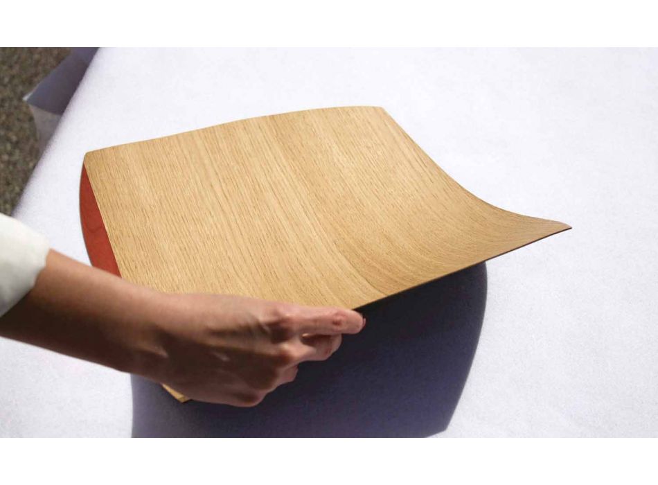 Individual de mesa retangular moderno em madeira de carvalho fabricado na Itália - Abraham