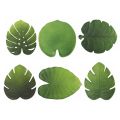 Pvc Breakfast Placemats Assorted Green or Black Leaves 12 unidades - Esther