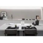 Guardanapos de Linho com Cristais Pretos ou Manteiga, 6 Peças Luxo Italiano - Prezio Viadurini