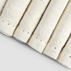 Guardanapos de Linho com Cristais Pretos ou Manteiga, 6 Peças Luxo Italiano - Prezio Viadurini