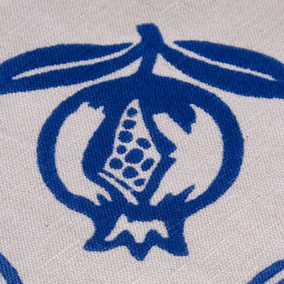 Guardanapo de linho misto com peça única de impressão manual fabricada na Itália - Marcas Viadurini