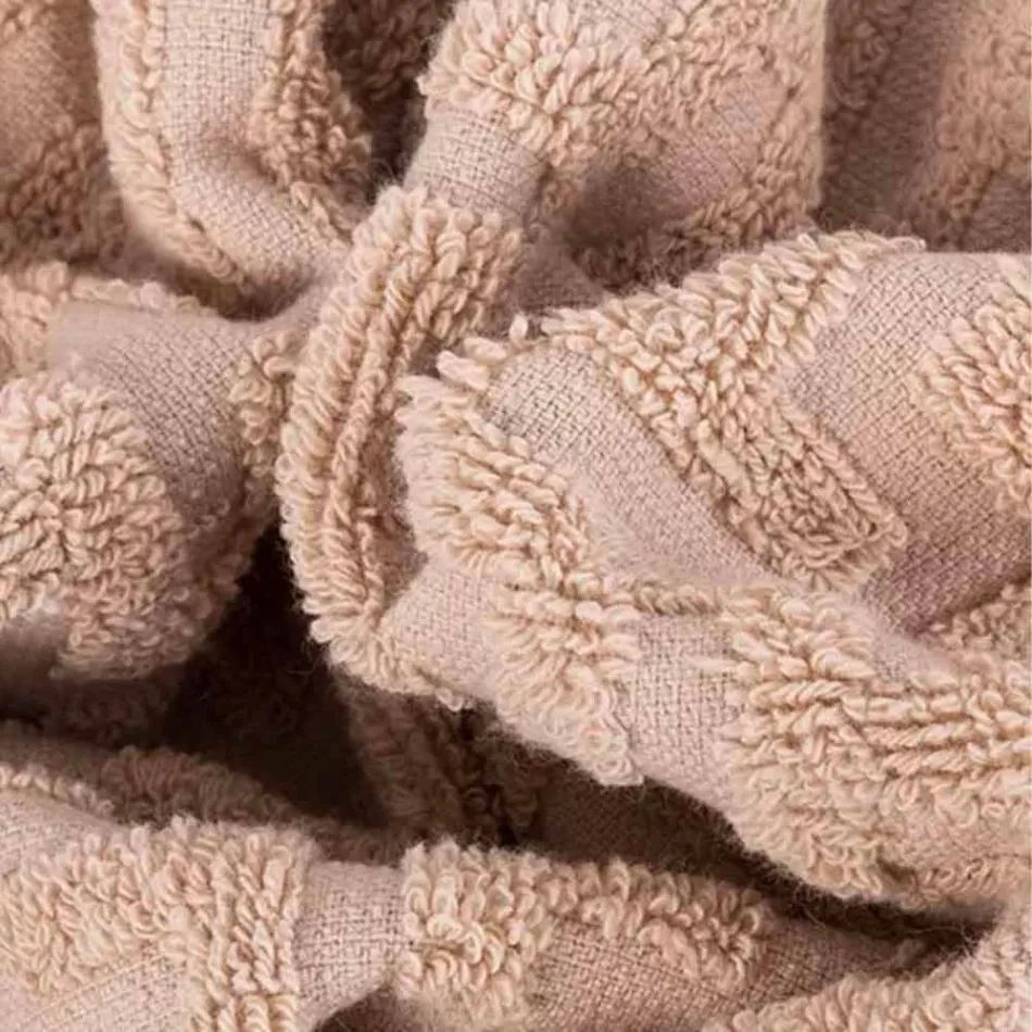 Trio de Toalhas de Banho em Toalha de Algodão Terry, Rosto e Convidado - Ginestra Viadurini