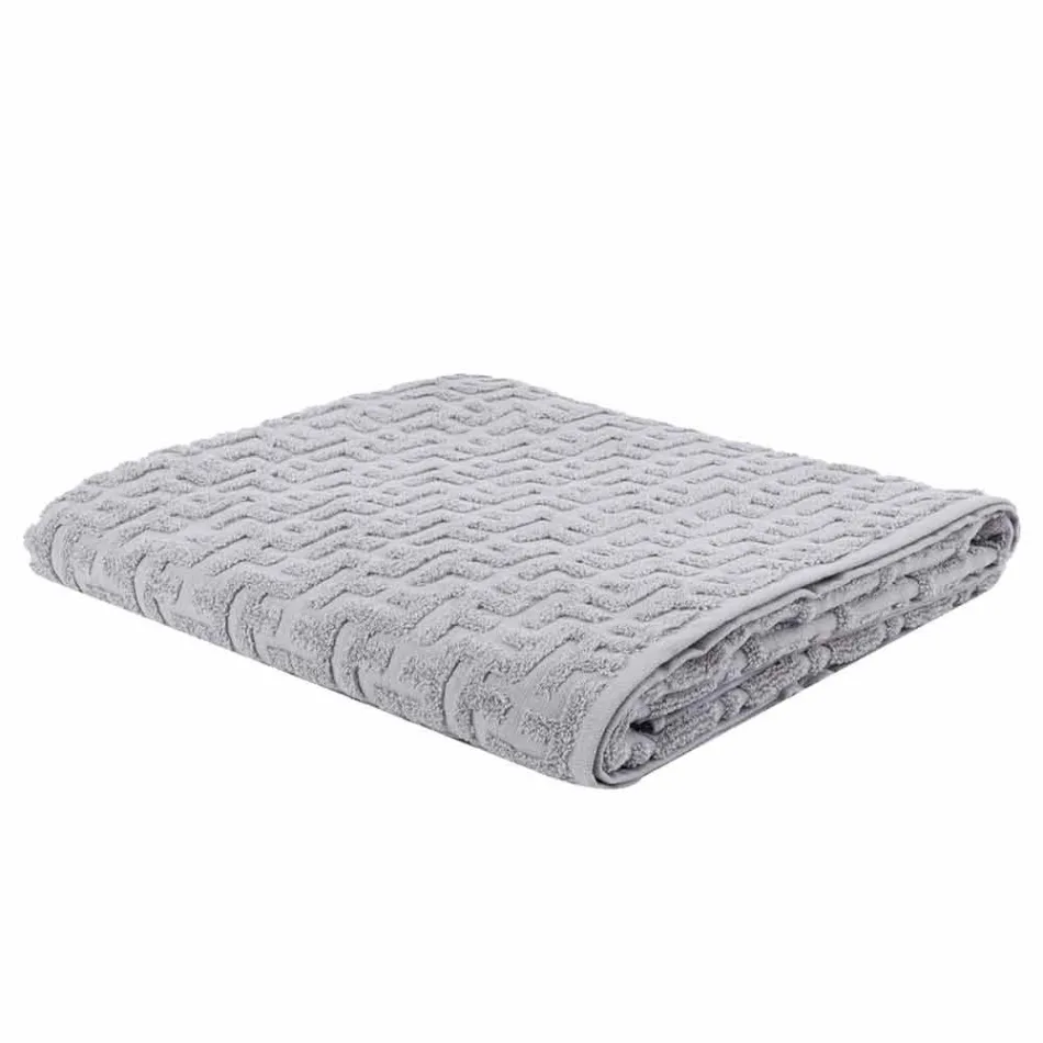 Trio de Toalhas de Banho em Toalha de Algodão Terry, Rosto e Convidado - Ginestra Viadurini