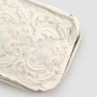 Bolsa cosmética média de linho e algodão com renda Farnese e zíper - Mike Viadurini
