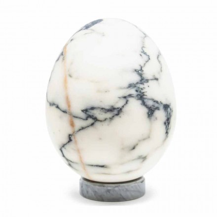 Decoração de ovo médio em mármore Paonazzo Design elegante feito na Itália - Olimo Viadurini