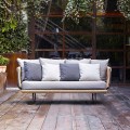 Sofá de jardim de design moderno 2 lugares com travesseiros Babylon by Varaschin